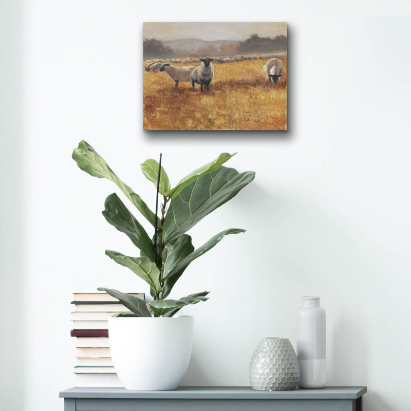 «Grazing At Sunset 1» par Ethan Harper, art mural en verre acrylique