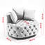 Chaise de velours orange pour les loisirs - hauteur moderne de 16 pouces, largeur de 38 po-646754766-646754765