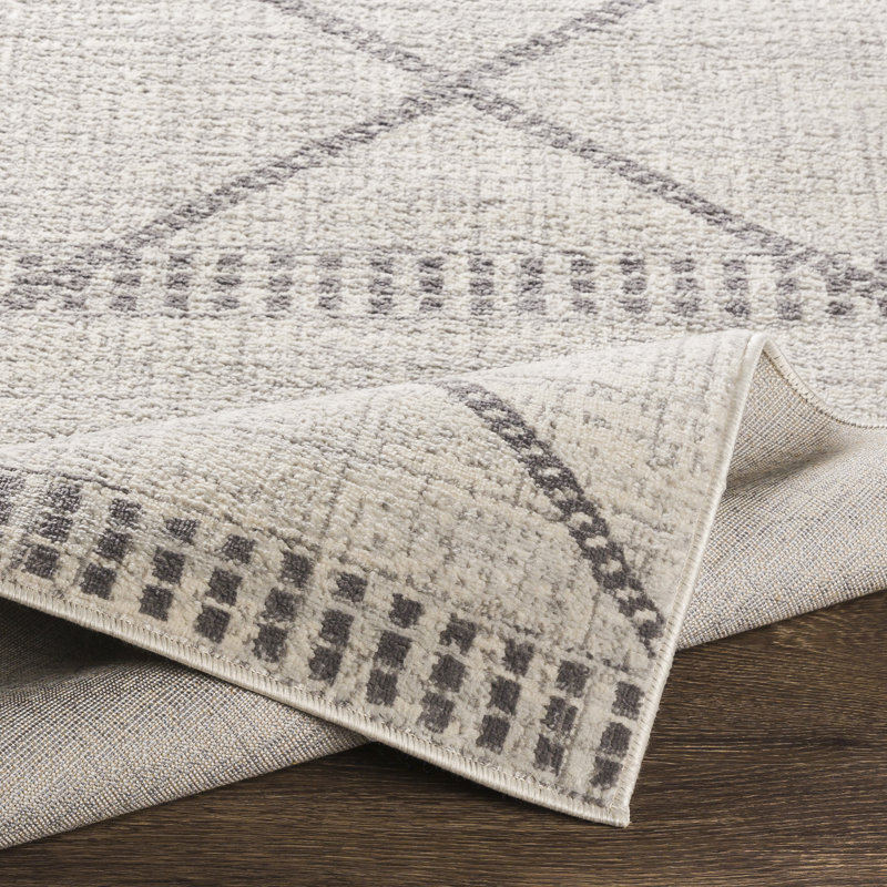 Tews Geometric Indoor Rug, Rectangle 6'7" x 9'