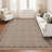 Washable Rug Gray Long Non-Slip Carpet Foldable Bordered Low Pile Stain-Resistant Indoor Accent Mat-789429167