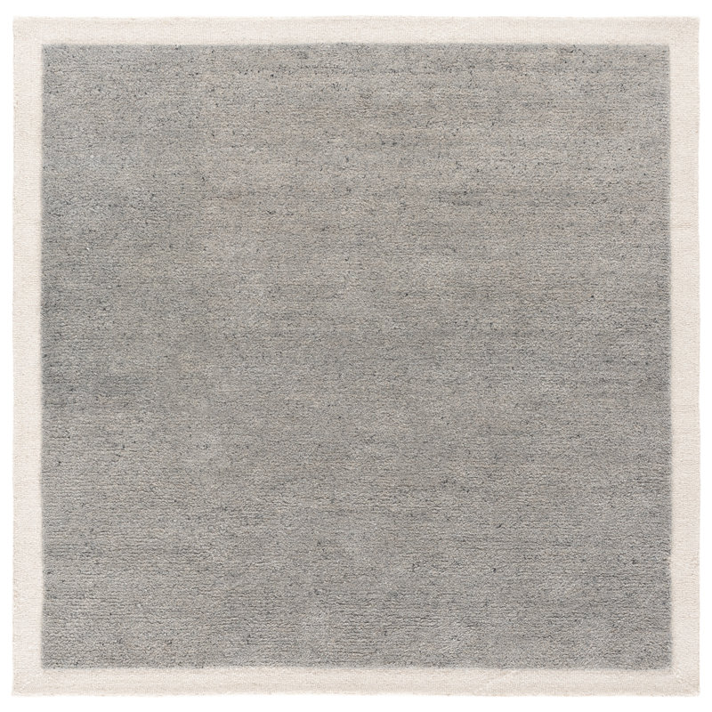 Metro Hand Tufted Wool; Cotton Solid Color Indoor Rug, Square 6'