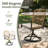 6-Person Round Patio Dining Set With 360° Swivel Cushioned PE Wicker Chairs