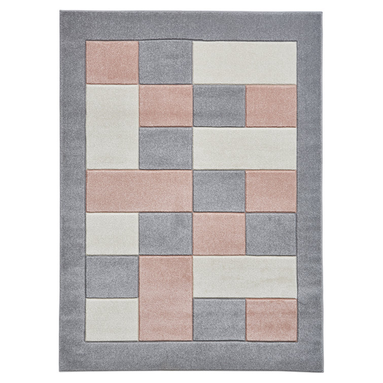 Matrix area rug Machine Woven Grey