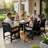 7-Piece 6-Person Rectangular 59" Long Patio Dining Set With Umbrella Hole-1500380863