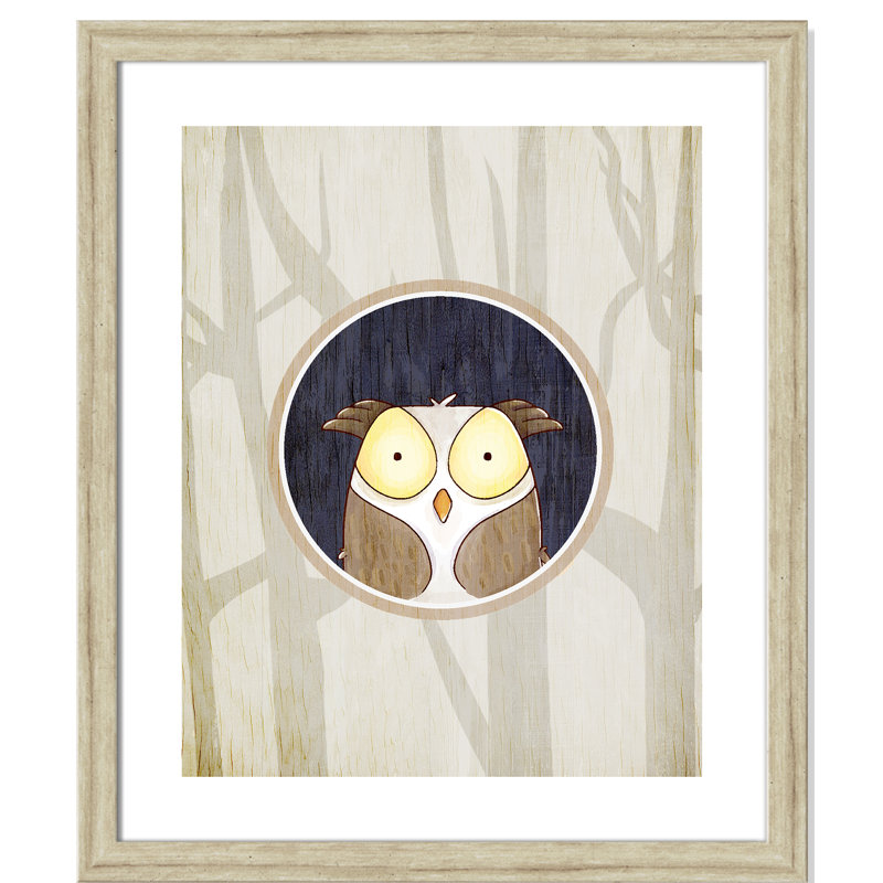 Animaux de la forêt 2, impression sur papier, Encadré plat de bois de grange gris, H 24,5 po x l 20,5 po x P 0,6 po