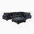 Brinsley 135" Modern 5-Piece Modular Sectional Sofa With Ottoman, Corduroy Upholstery & Foam Over Pocket Coils Comfort-1663046984