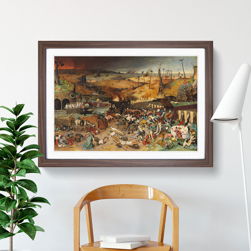 The Triumph of Death by Pieter Bruegel the Elder - Framed Print, 27cm H x 36cm W x 2cm D, Walnut Framed