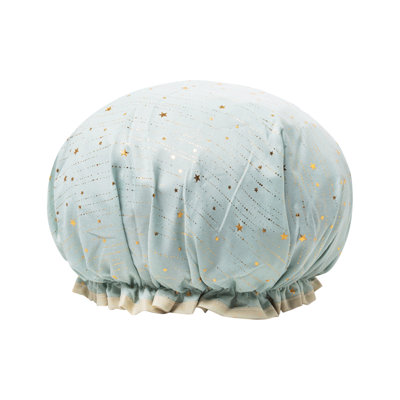 Shower Cap Shower Double Layer Lace Hair Reusable Plastic Elastic Bathing For Spa Hotel And Hair Salon
