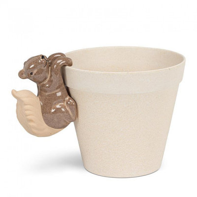 Climbing Squirrel Pot Hanger Figurine