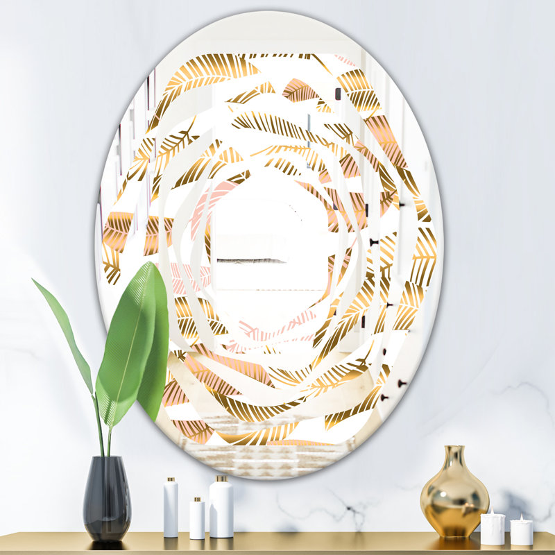 Miroir mural Whirl, H 31,5 po x l 23,7 po, Fourrure de léopard Whirl Safari IV