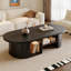 Table basse ovale en ardoise-130079649-130079650-130079651