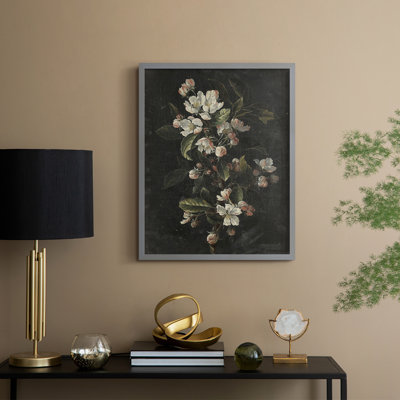 Reproduction florale vintage encadrée Lxxvi - bois massif