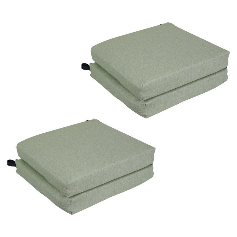 Coussins de chaise d'extérieur 20 po x 19 po en oléfine de qualité supérieure (ensemble de 4), Vert clair