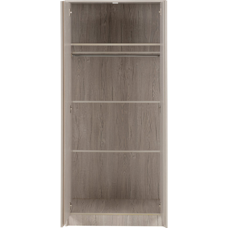 Braunstein 2 Door Wardrobe, Urban Snow