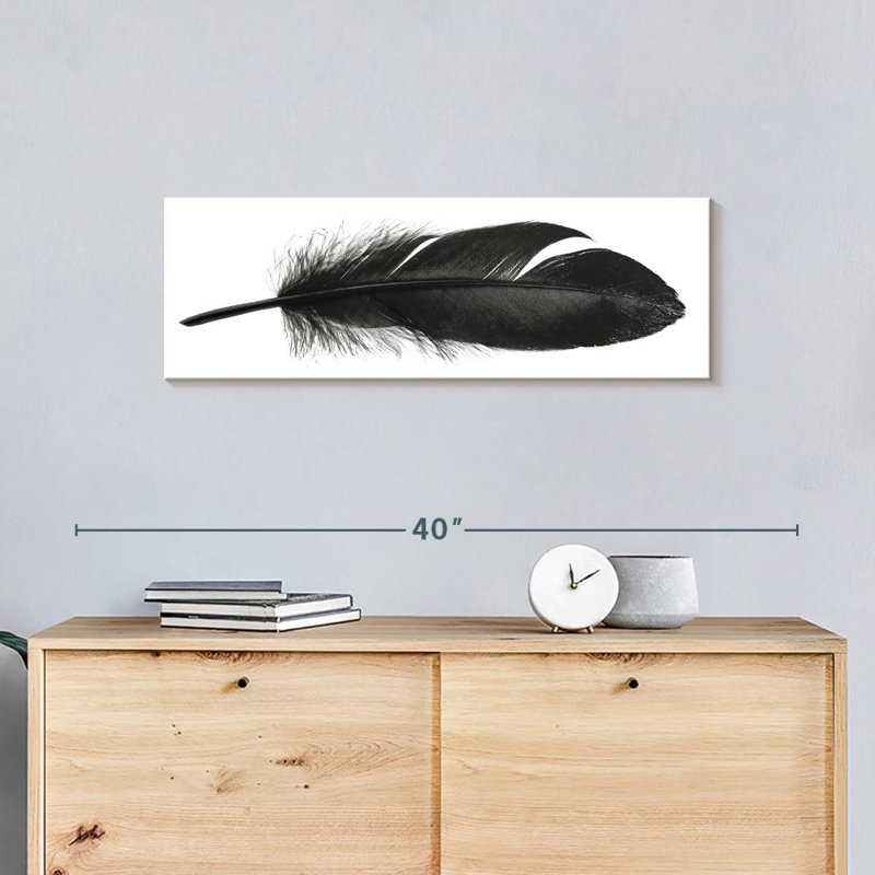 " Dark Feather " by Honey Bliss Photography, 10" H x 30" W x 1.25" D