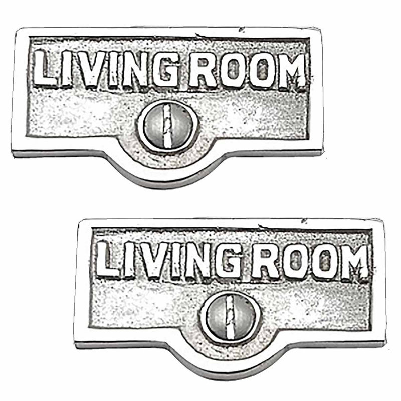 Switch Tags Living Room Name Sign 1-Gang Rocker Wall Plate