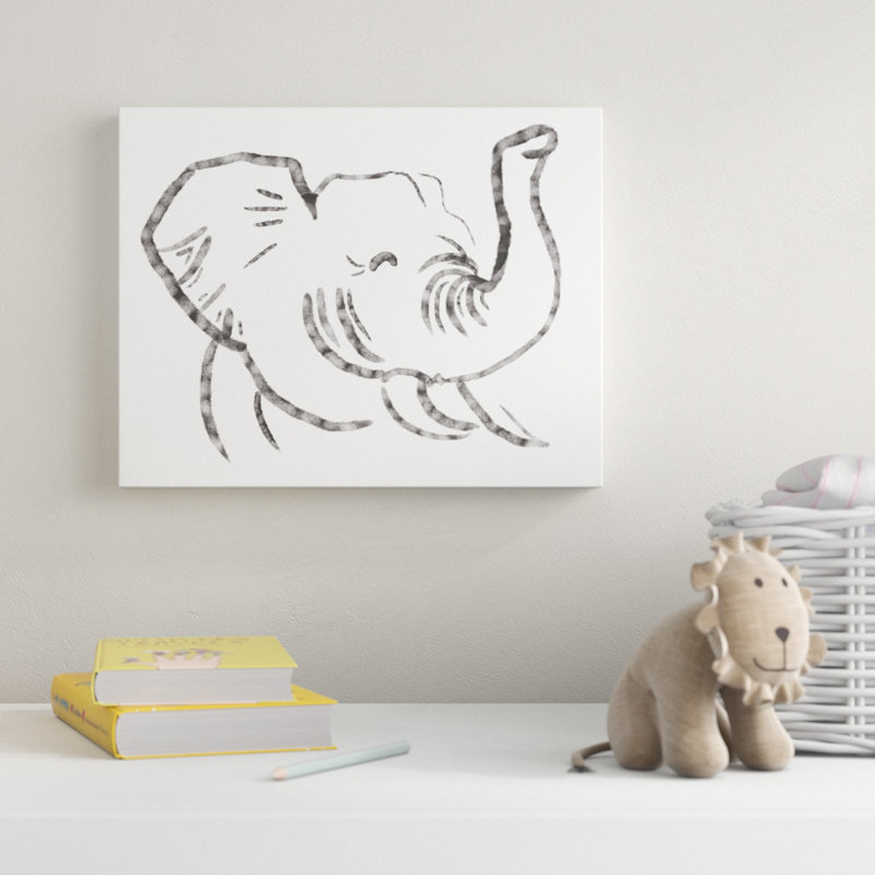 « happy éléphant », art sur toile