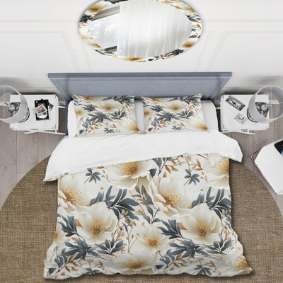 Ensemble de housse de couette Coastal Tranquil Florals Collage UnveILE IV