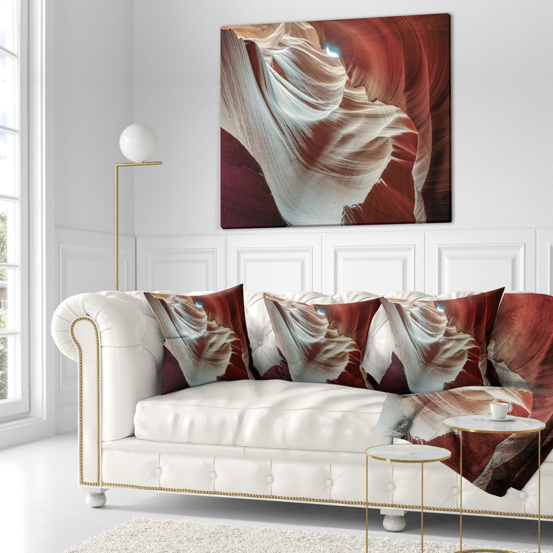 Coussin Landscape Antelope Canyons, 18 po x 18 po, Coussin décoratif