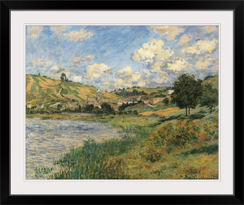 Paysage. Vetheuil, 1879, musée d'Orsay, Paris, France par Claude Monet - reproduction imprimée, H 8 po x l 10 po x P 1,5 po