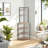 Corner Bookshelf, 6-Tier Rustic Brown