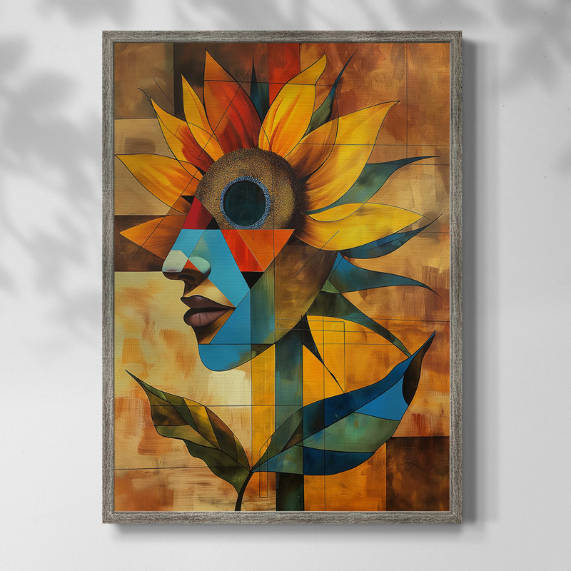 «FLORAL Series CDLxxxvii», reproduction encadrée - bois massif, H 11 po x l 9 po