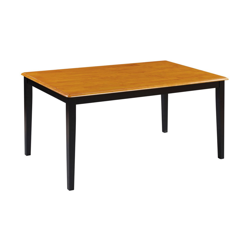 Weldy Solid Wood Dining Table, Oak/Black