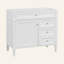 Meuble-lavabo moderne 36 po en bois massif et en panneau de fibres à densité moyenne - armoire de rangement avec 2 tiroirs + tiroir basculant, sans comptoir / lavabo-108507758
