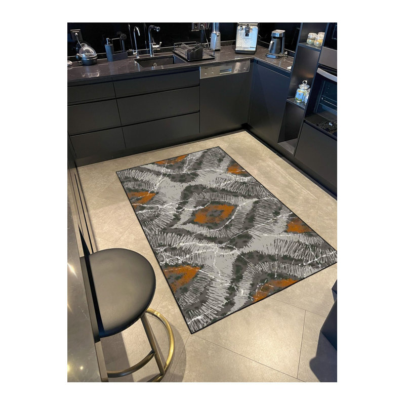 Tapis tissé à base créative et lavable à la machine, Sous-tapis carré 3 pi 3 po inclus