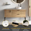 Meuble-lavabo autoportant pour salle de bain moderne 48 po avec lavabo, sans drain ni robinet