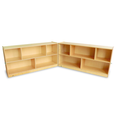 10 Compartment Manufactured Wood Shelving Unit