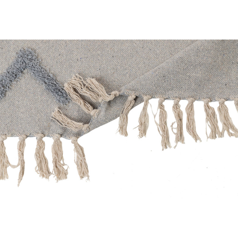 Holdrege Hand Woven Throw, Grey/Beige
