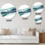 Horloge murale moderne à motif scintillant bleu clair-34157450-34140939