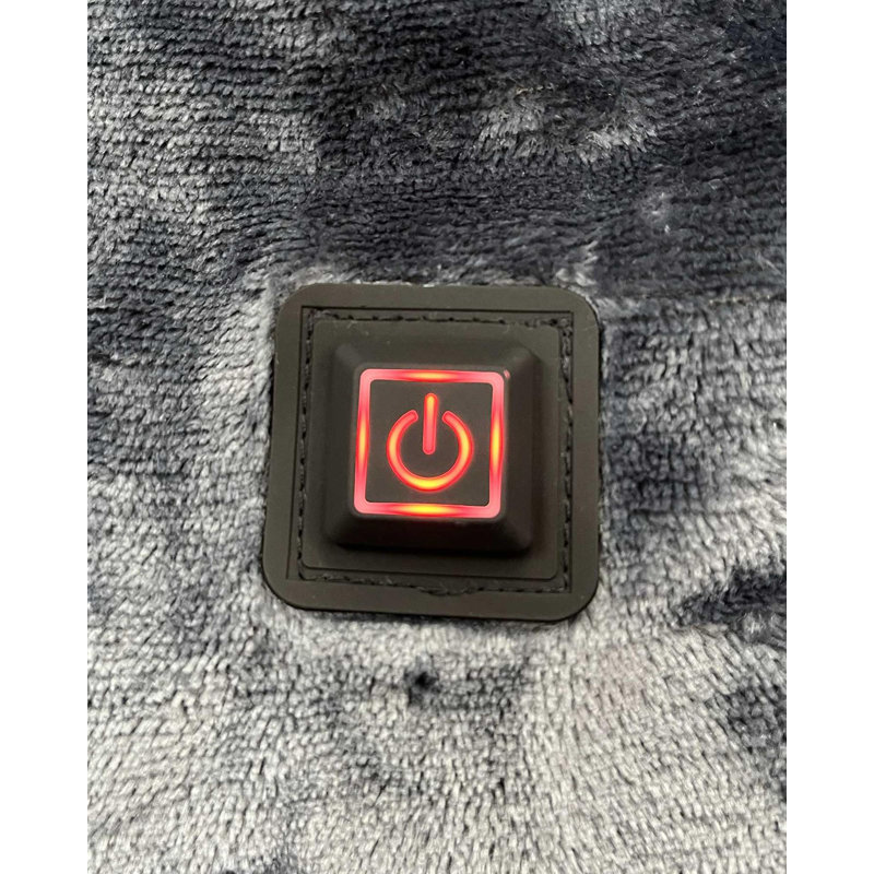 Luitpold Heated Hooded Sherpa Blanket, Grey