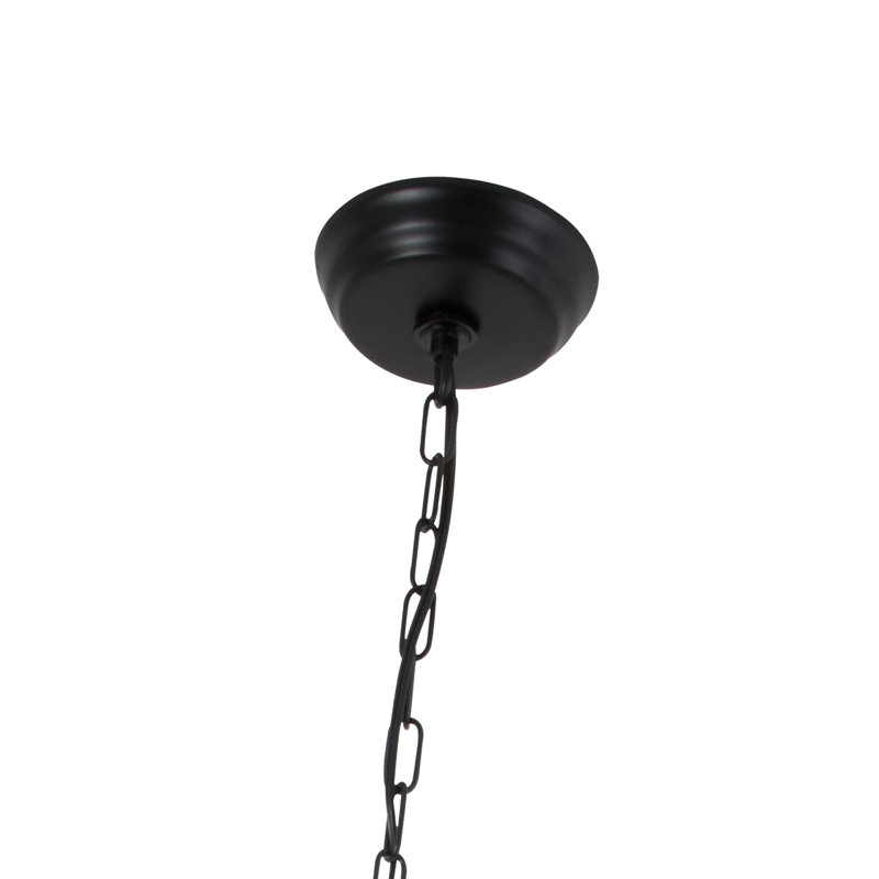 Lustre empire à intensité variable 8 lumières Grinstead, Noir mat