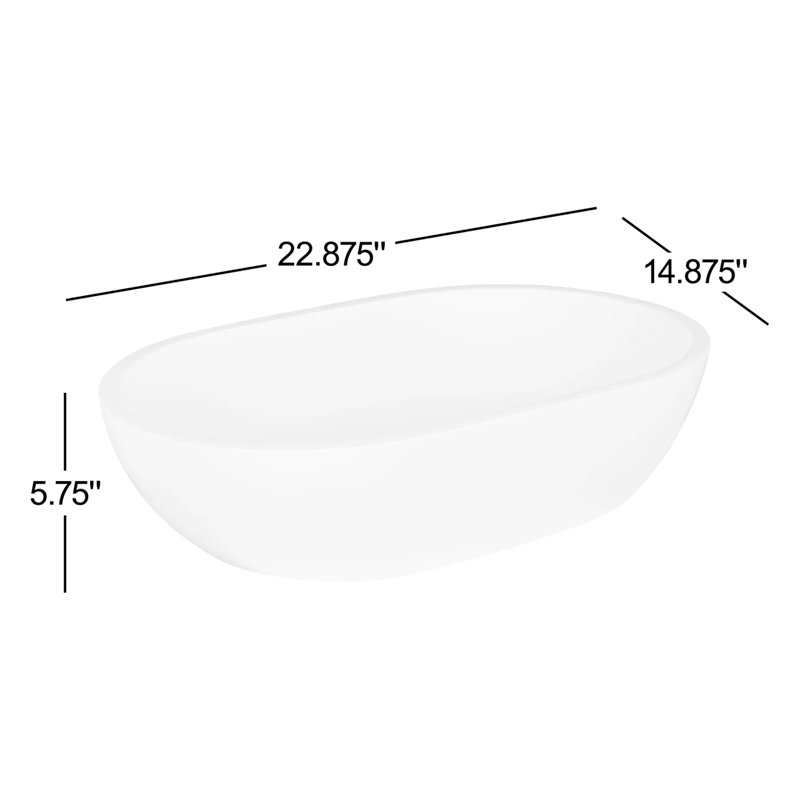 23" Atria Matte Finish Resin Vessel Sink