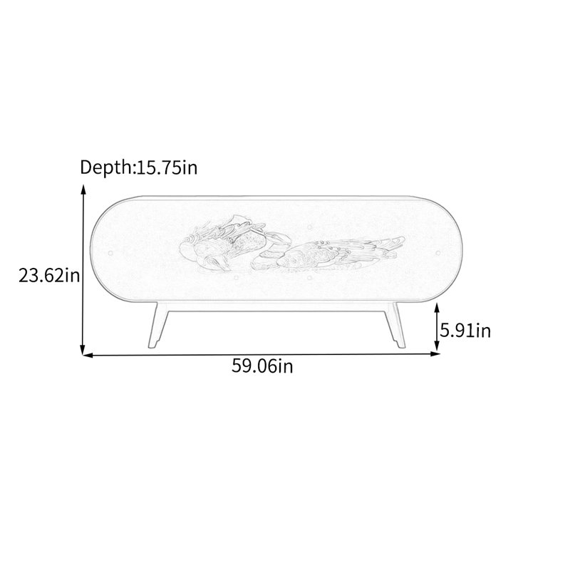 Buffet en pin durable avec rangement