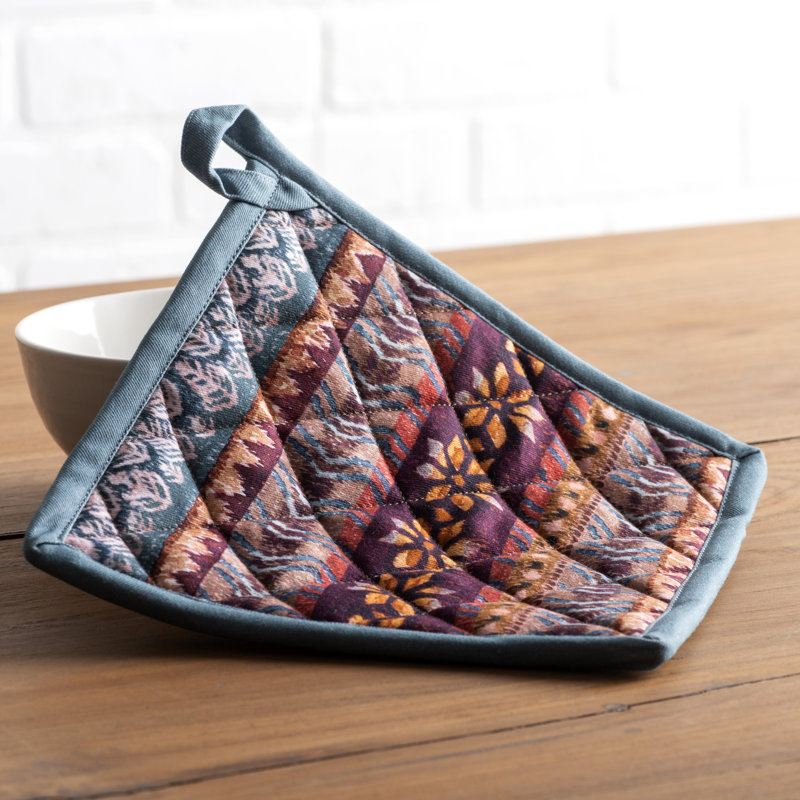 Maison D' Hermine Fair Isle Floral Cotton Potholder Set