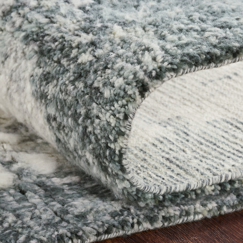 Derekia Wool Abstract Area Rug, Rectangle 10' x 14'