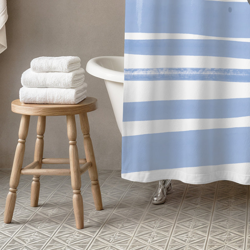 Arvizu Single Shower Curtain, Blue