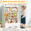Bibliothèque pour enfants, meuble de chambre d'enfant avec 4 cubes, 1 compartiment ouvert, bibliothèque avec dispositif anti-basculement et plateau, rangement pour jouets de tout-petits pour salle de jeux, chambre-919048178