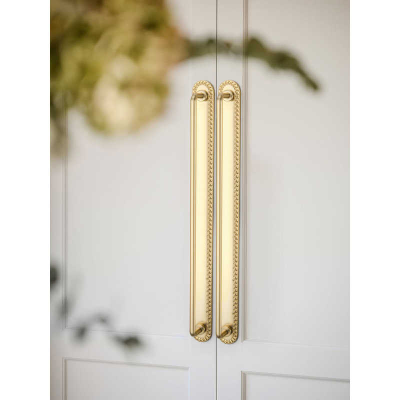 Sleek Bar Pull With Backboard-G016 Multipack, 12.6", Champagne Bronze