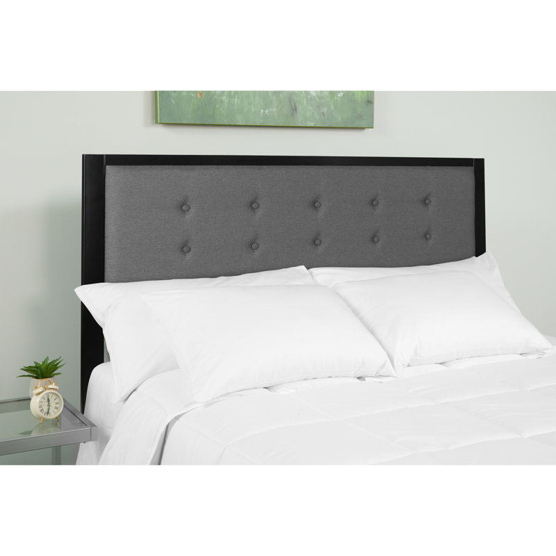 Tête de lit tapissier Duncanville, Simple, Gris foncé