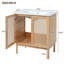 Meuble-lavabo avec lavabo, 2 portes et poignées en métal-786773937