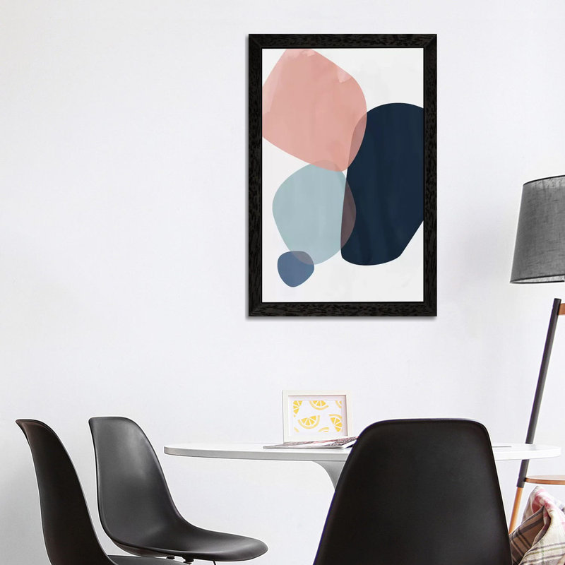 Graphic CL.H by Mareike Böhmer - Floater Frame Painting on Canvas, 101.6 cm H x 66.04 cm W, Black Floater Framed