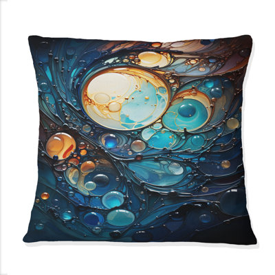 Fluid Spiral II - Abstract Spirals Printed Throw Pillow