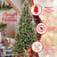 Arbre de Noël 8 pi avec 600 lumières DEL blanc chaud - 2850 branches en PE + PVC enneigées-1077873632