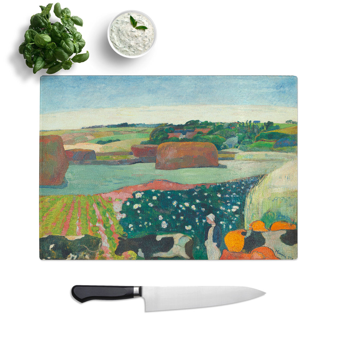 Haystacks in Brittany by Paul Gauguin Chopping Board