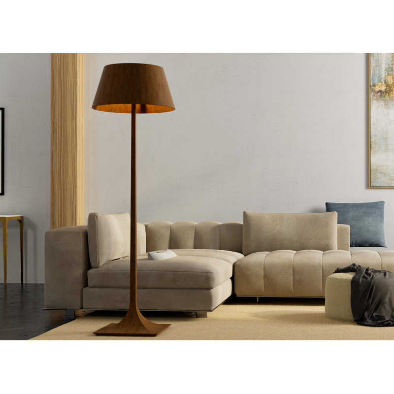 Nosltalgia 7087'' Traditional Floor Lamp, Imbuia, Imbuia