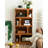 Practical Solid Wood Asymmetrical Open Shelving Unit-886653137